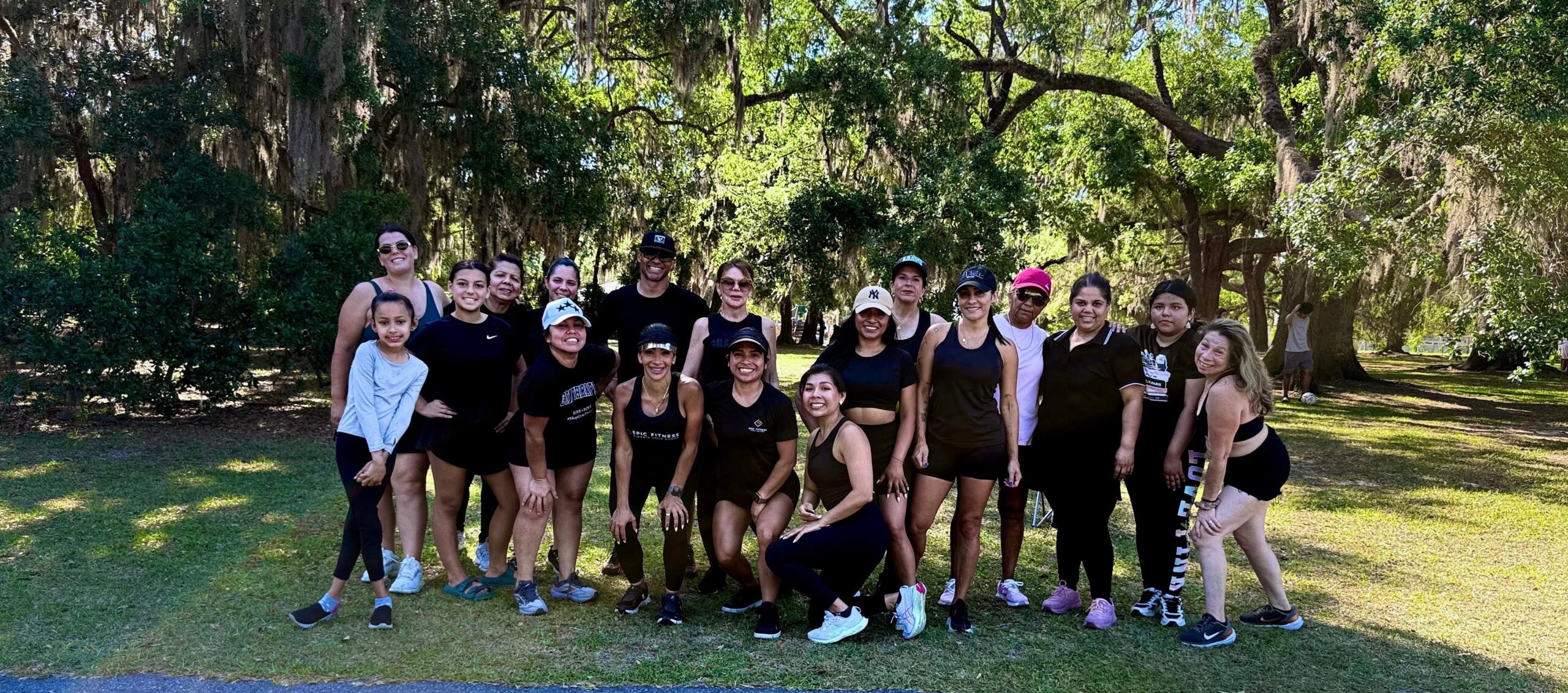 Epic Fitness outdoor workout with members
