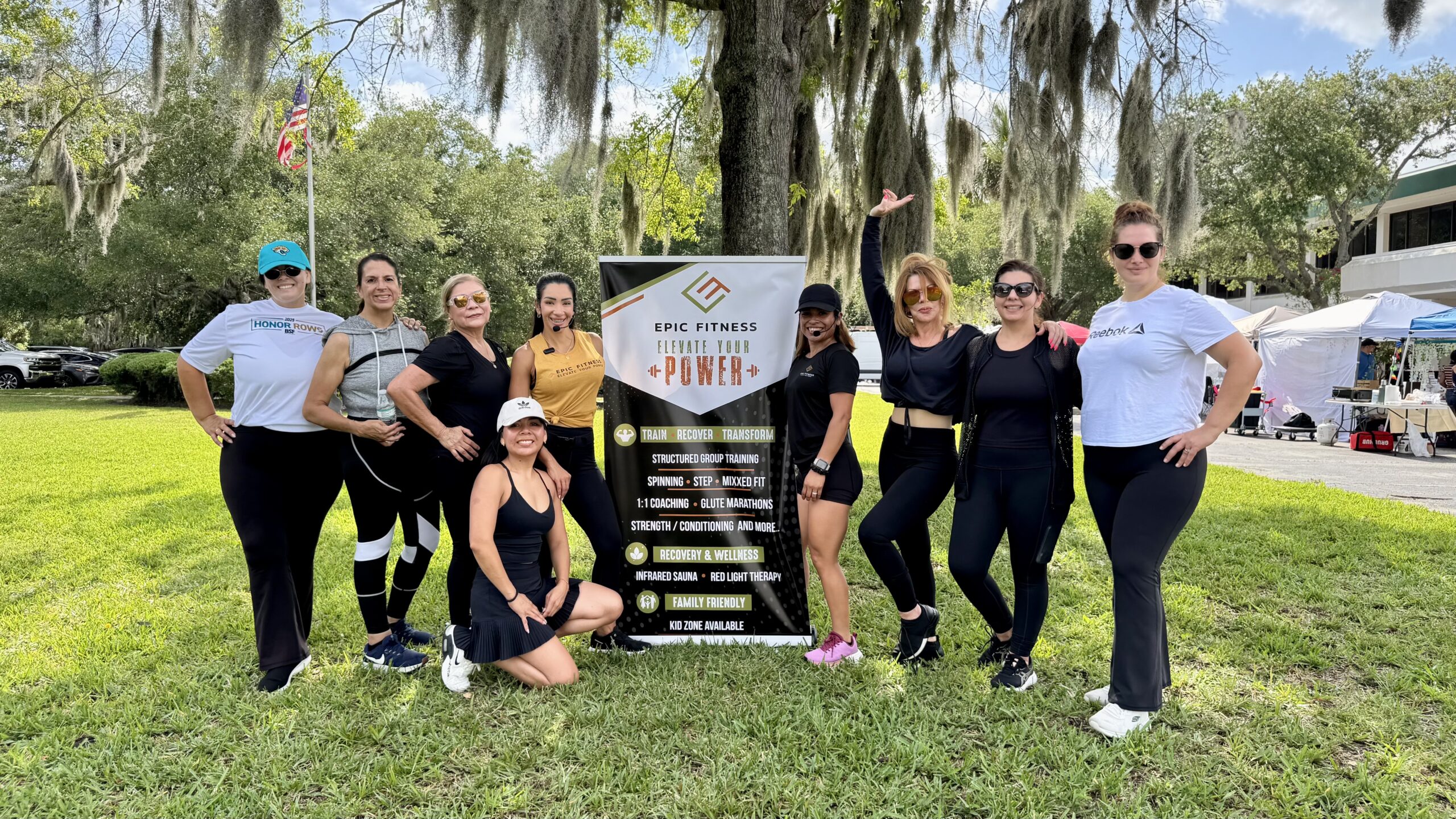 Epic Fitness group workout hosted outdoors in Jacksonville