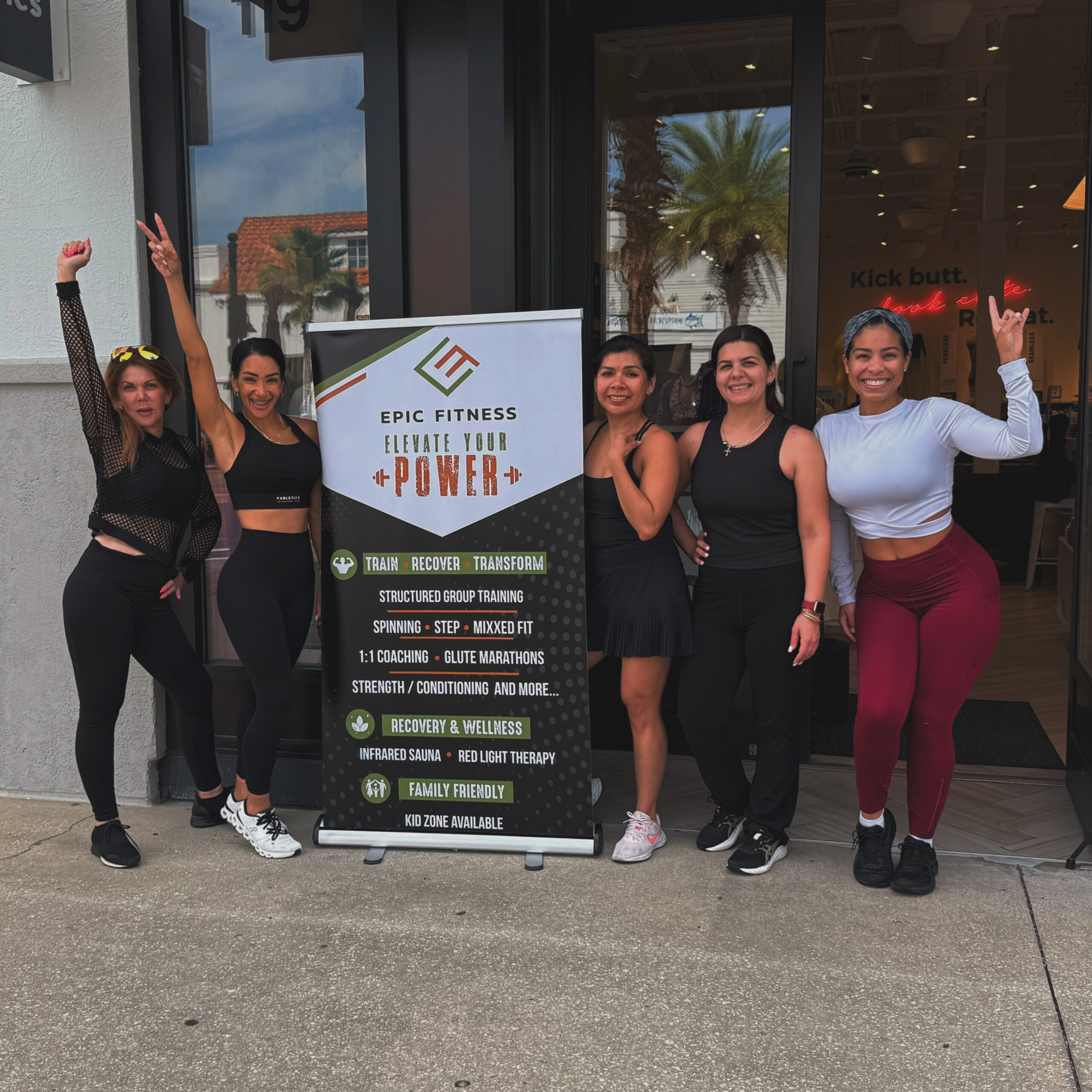 Epic Fitness team and community after outdoor training